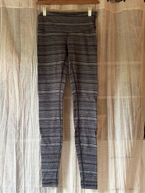 Lululemon Black Grey Space Dye Full Length Leggings Size 4
